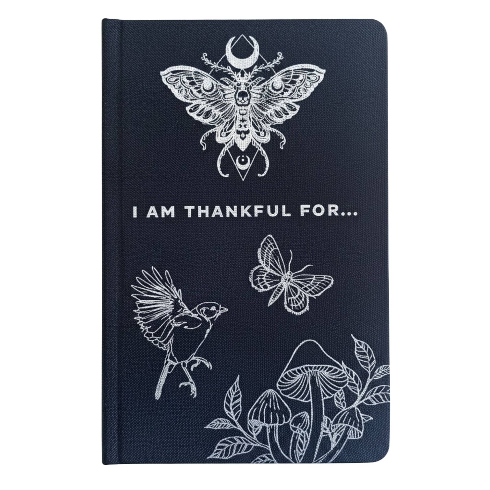 Black I am Thankful For gratitude journal