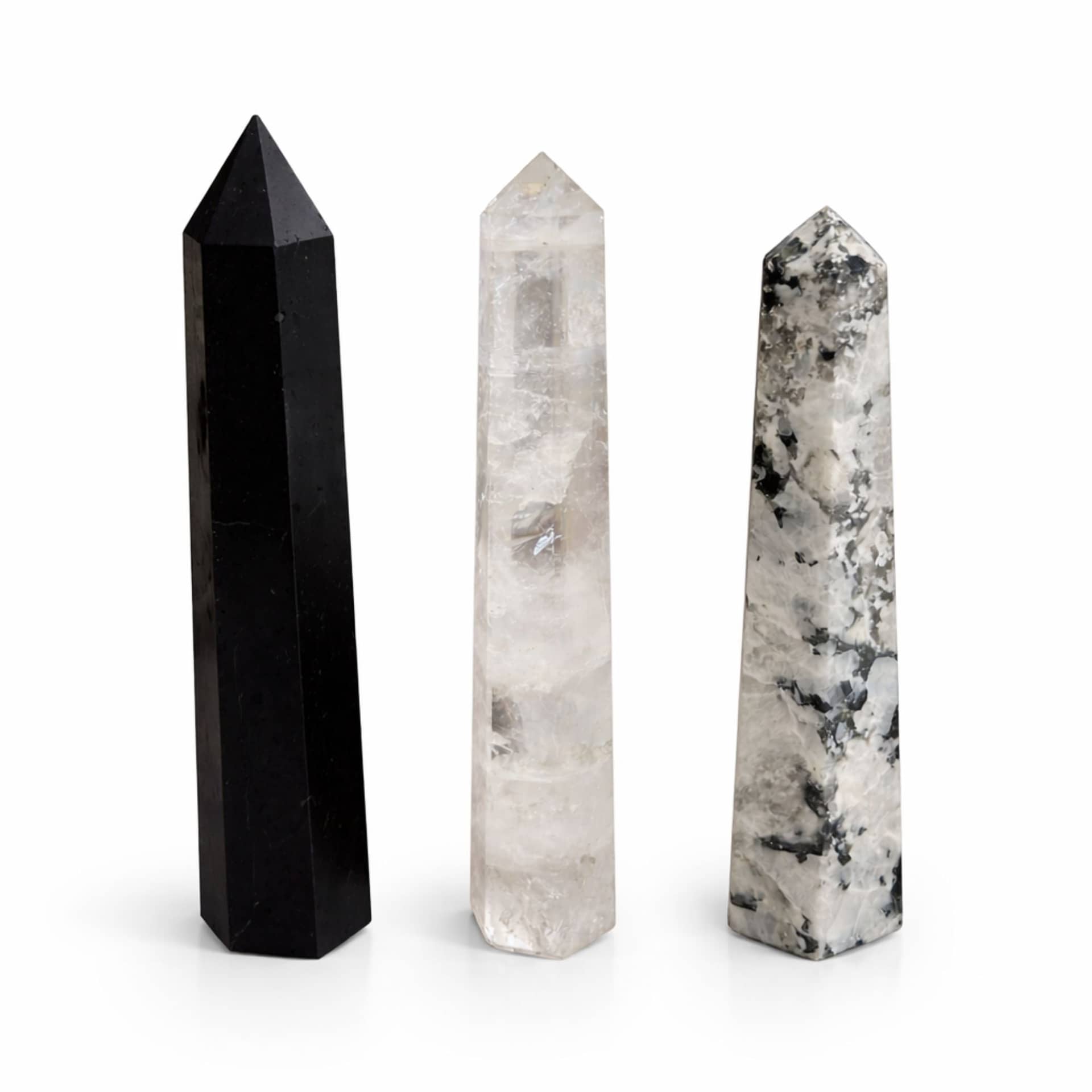 Black Tourmaline Six-Face Obelisk, 17cm