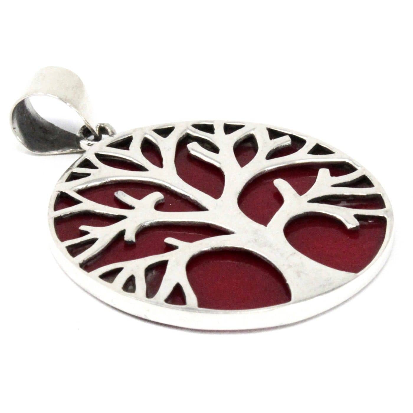 Tree of Life Pendant, 30mm – Coral Effect