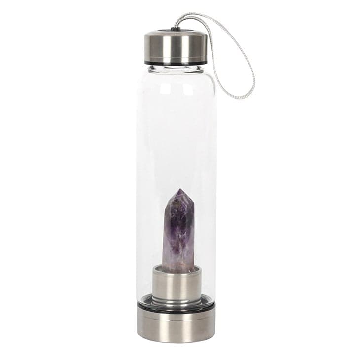 Amethyst Calming Glass Water Bottle Thumbnail