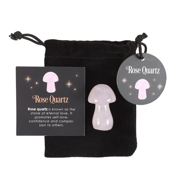 Image of Magical Rose Quartz Crystal Mushroom