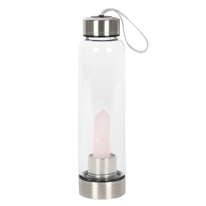 Rose Quartz Purifying Glass Water Bottle Thumbnail