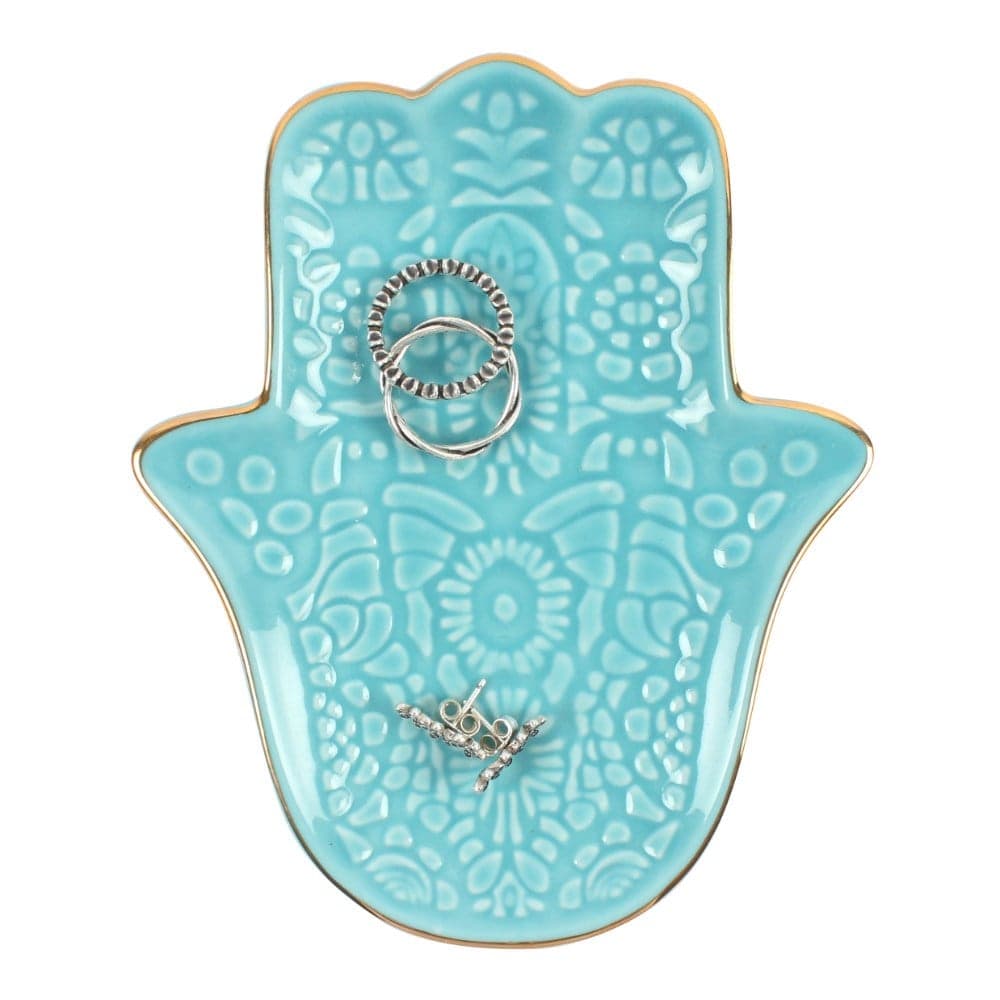 Turquoise Hamsa Hand Jewellery Dish Thumbnail