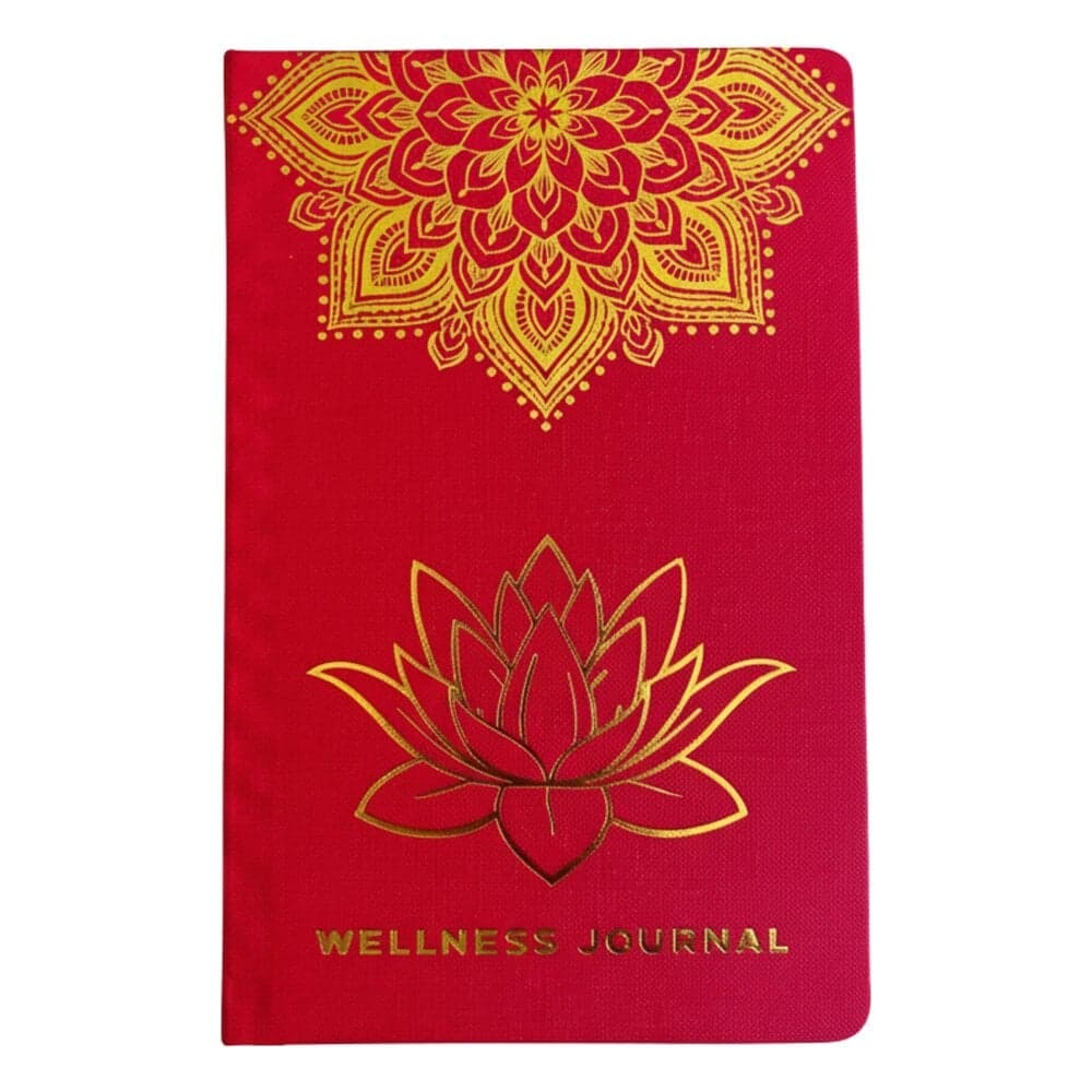 Wellness Journal - Red, Golden Mandala & Lotus Thumbnail