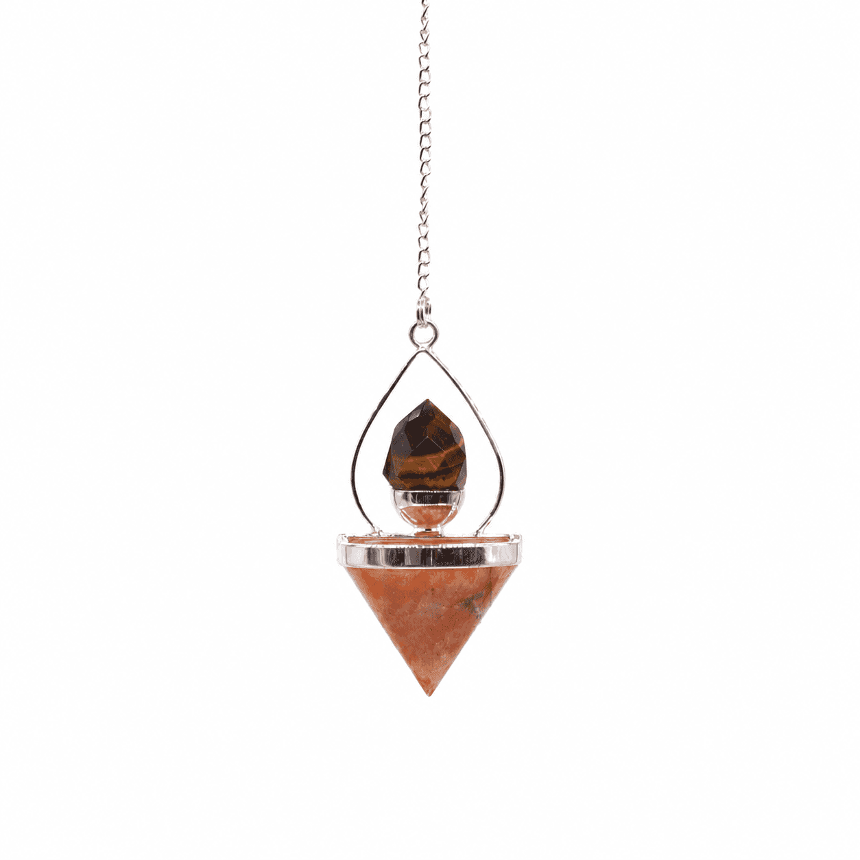 Lantern of Life pendulum with sunstone and tiger's eye
