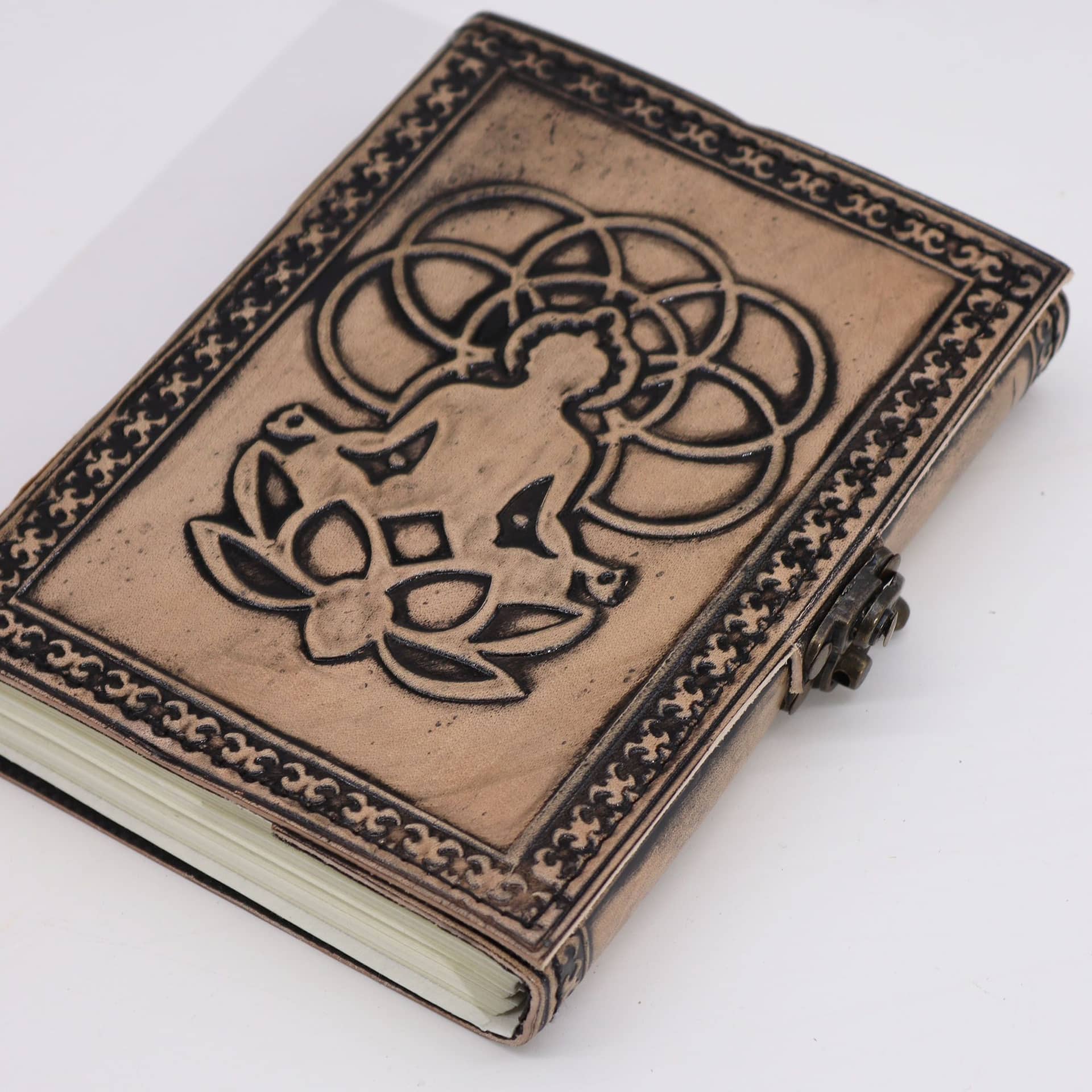 Esoteric notebook open to show its pages