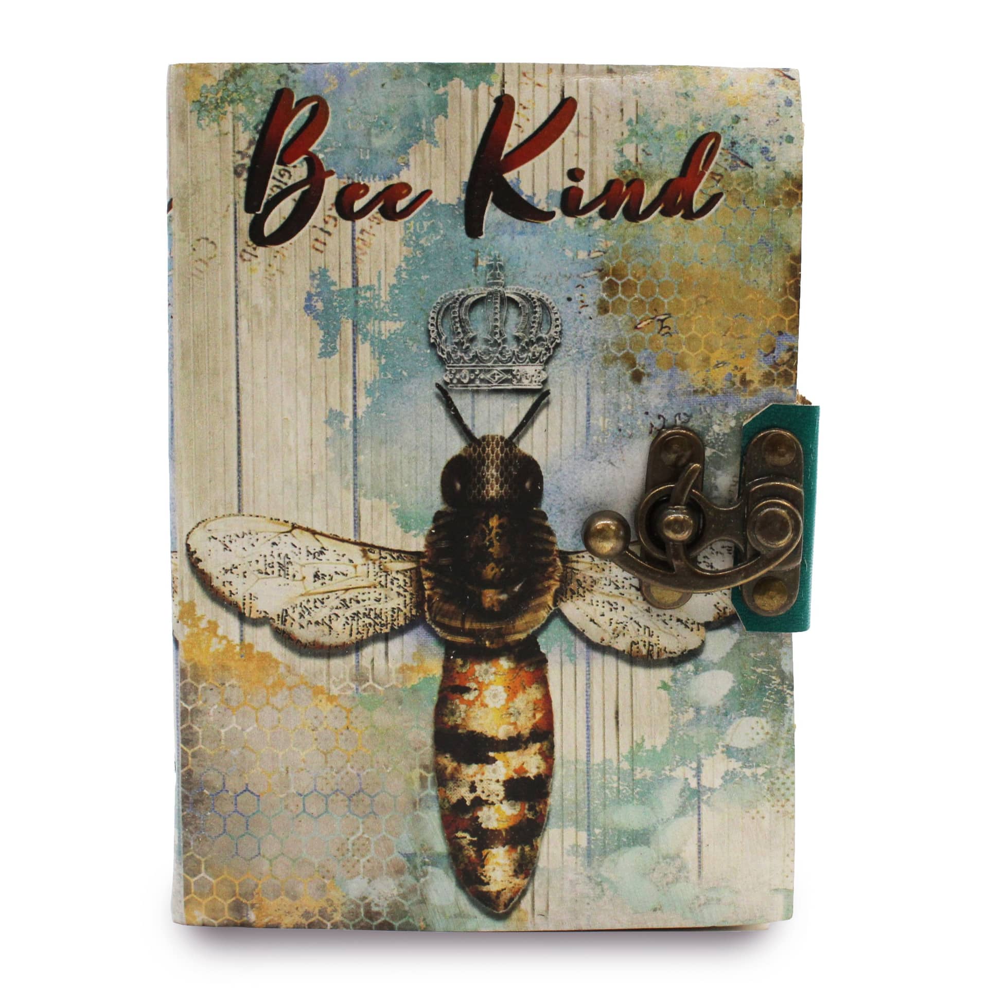 Bee Kind leather deckle-edge notebook