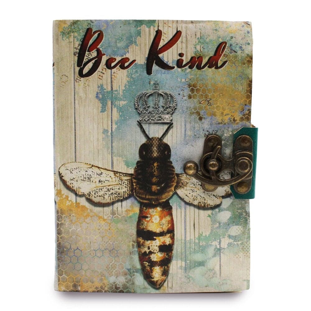 Leather Deckle-edge Notebook - Bee Kind Thumbnail