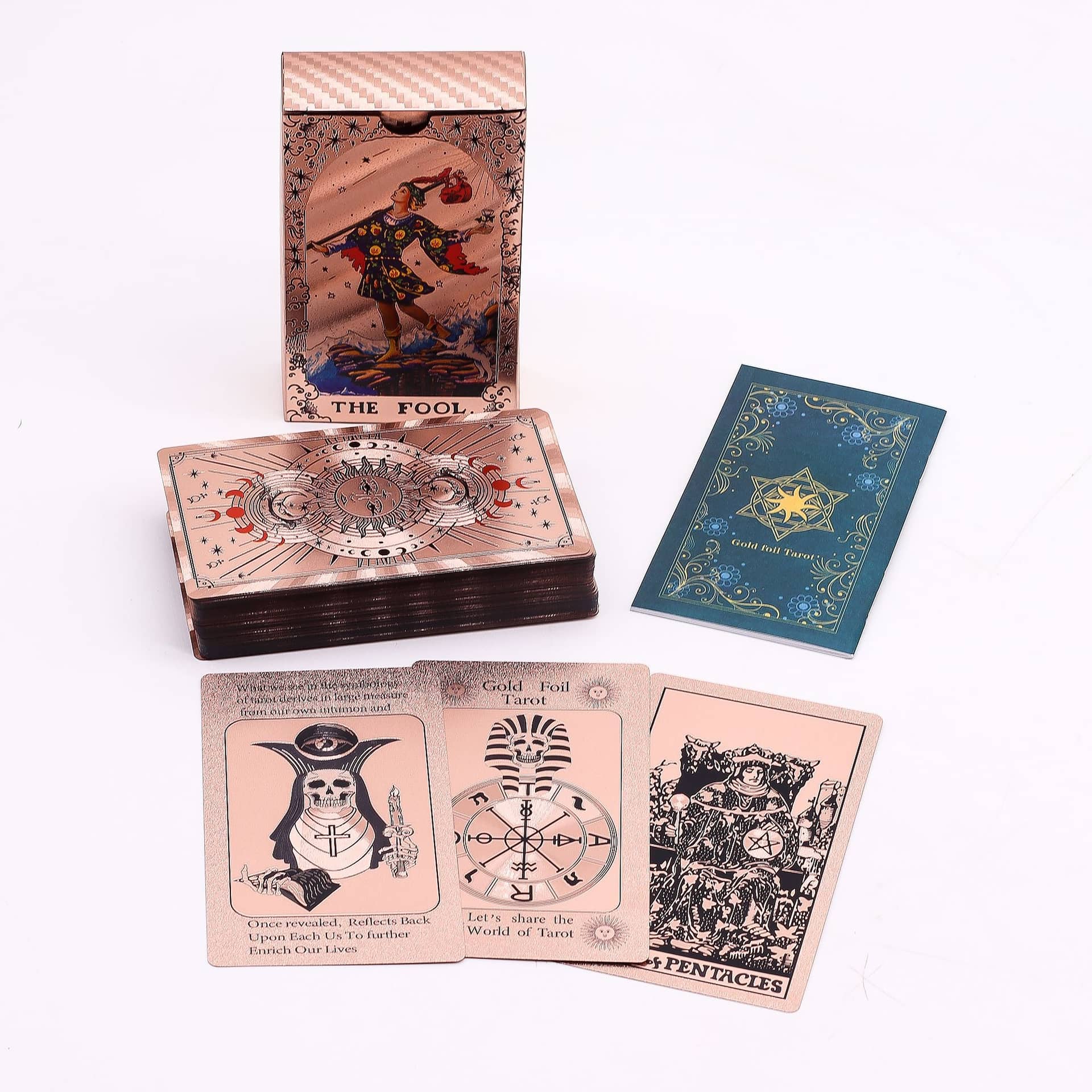 Rose Gold Foil Tarot – Moon Phase