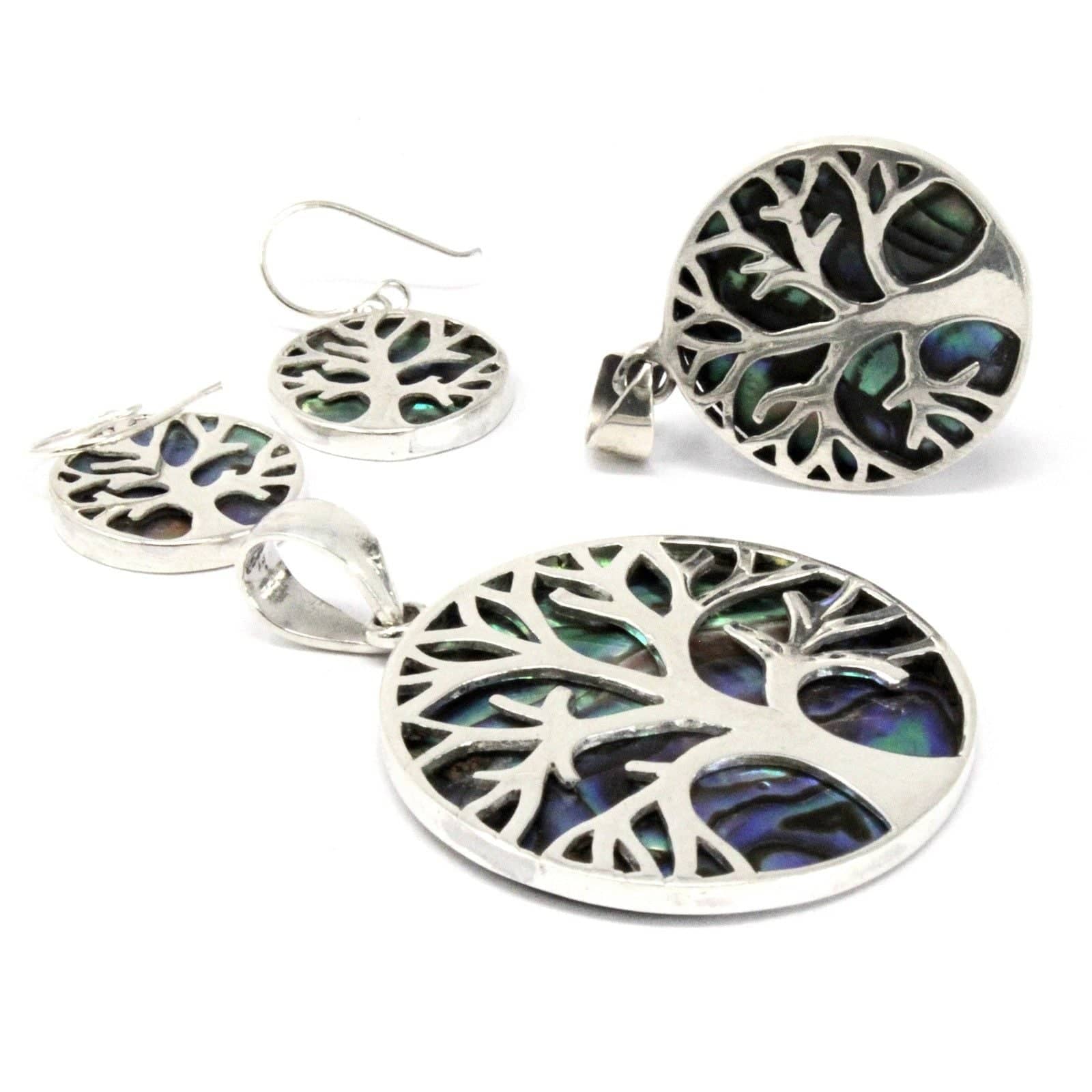 Tree of Life Pendant, 30mm – Abalone
