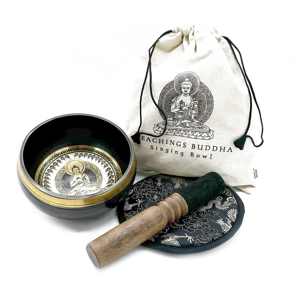 Engraved Singing Bowl Gift Set, 14cm - Teachings Buddha Thumbnail