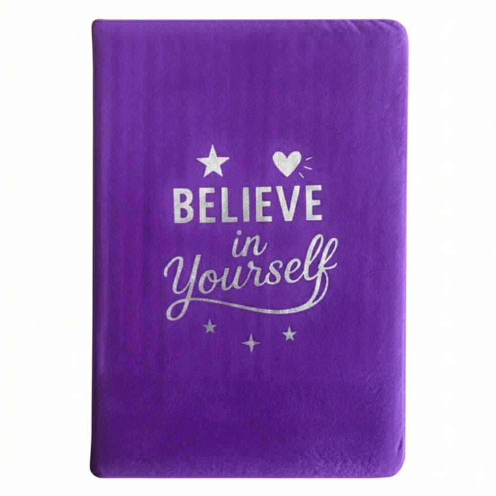 Velvet Notebook - Lavender, Believe Yourself Thumbnail