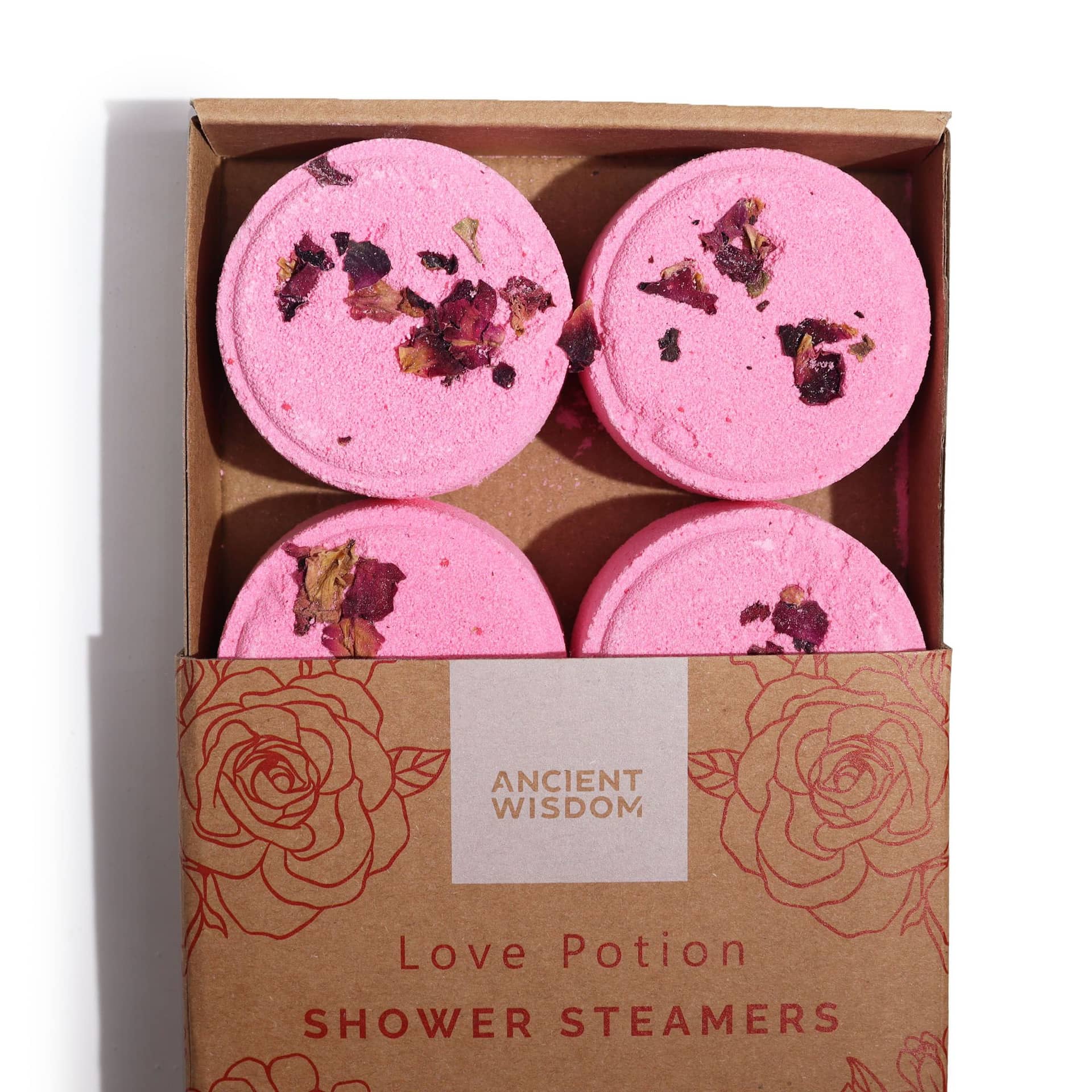Love Potion shower steamers gift pack of four