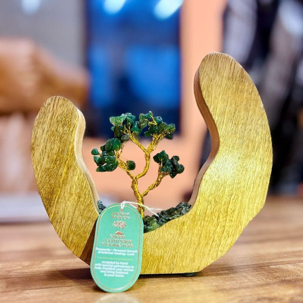 Gemstone Tree Garden, Open Ring - Green Aventurine Thumbnail