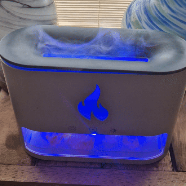 Close-up of the Himalayan salt chamber on the diffuser