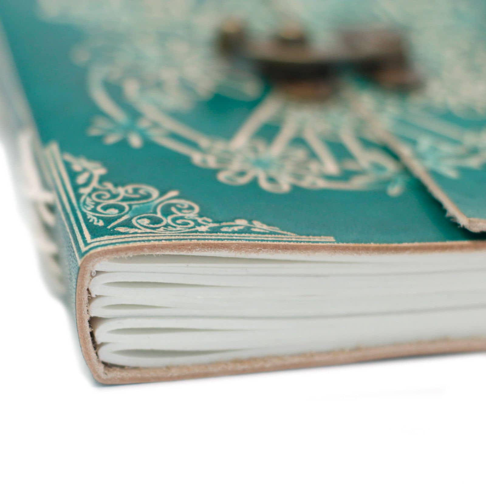 Leather Notebook with Lock – Green Peace