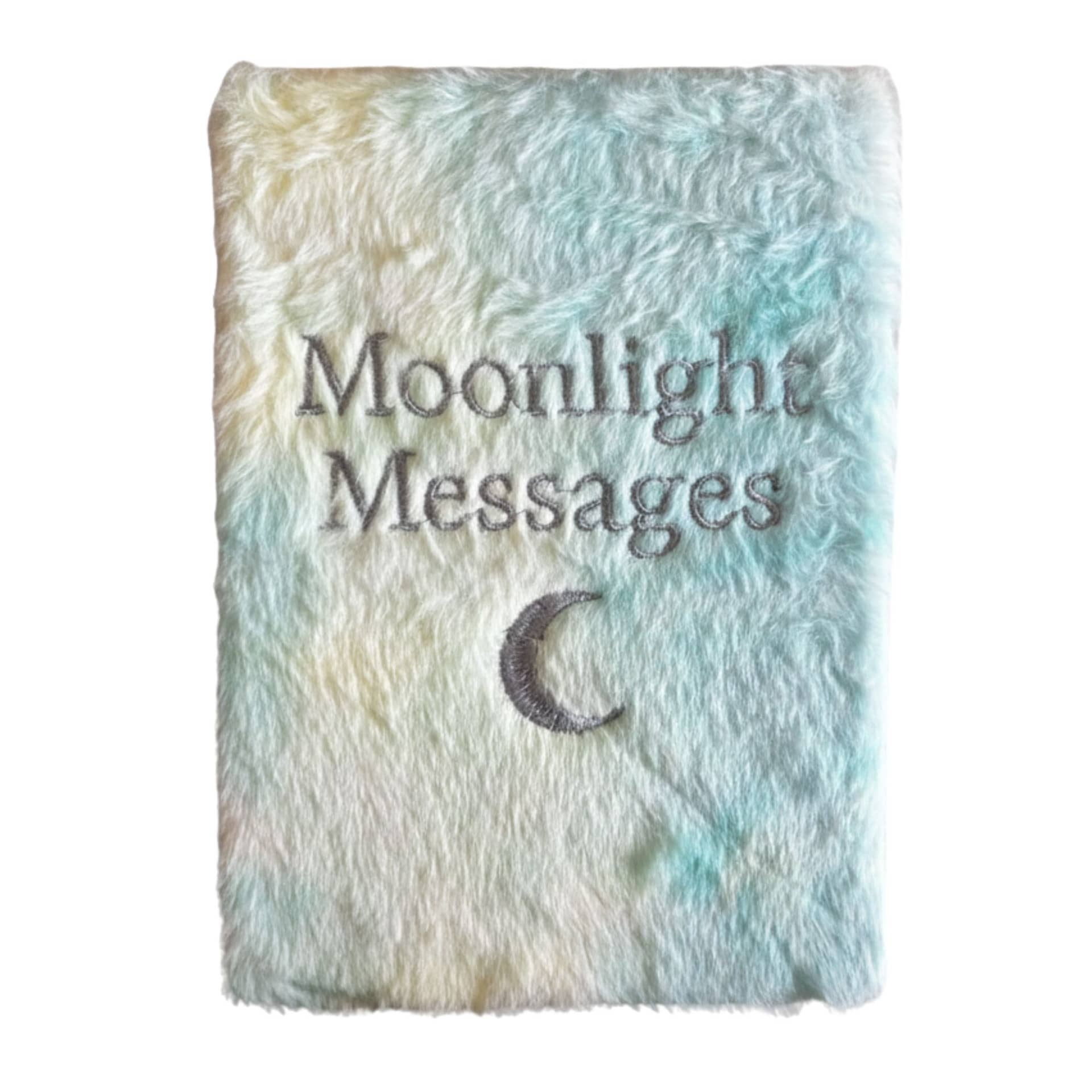 Moonlight Messages dream journal with fluffy pastel cover