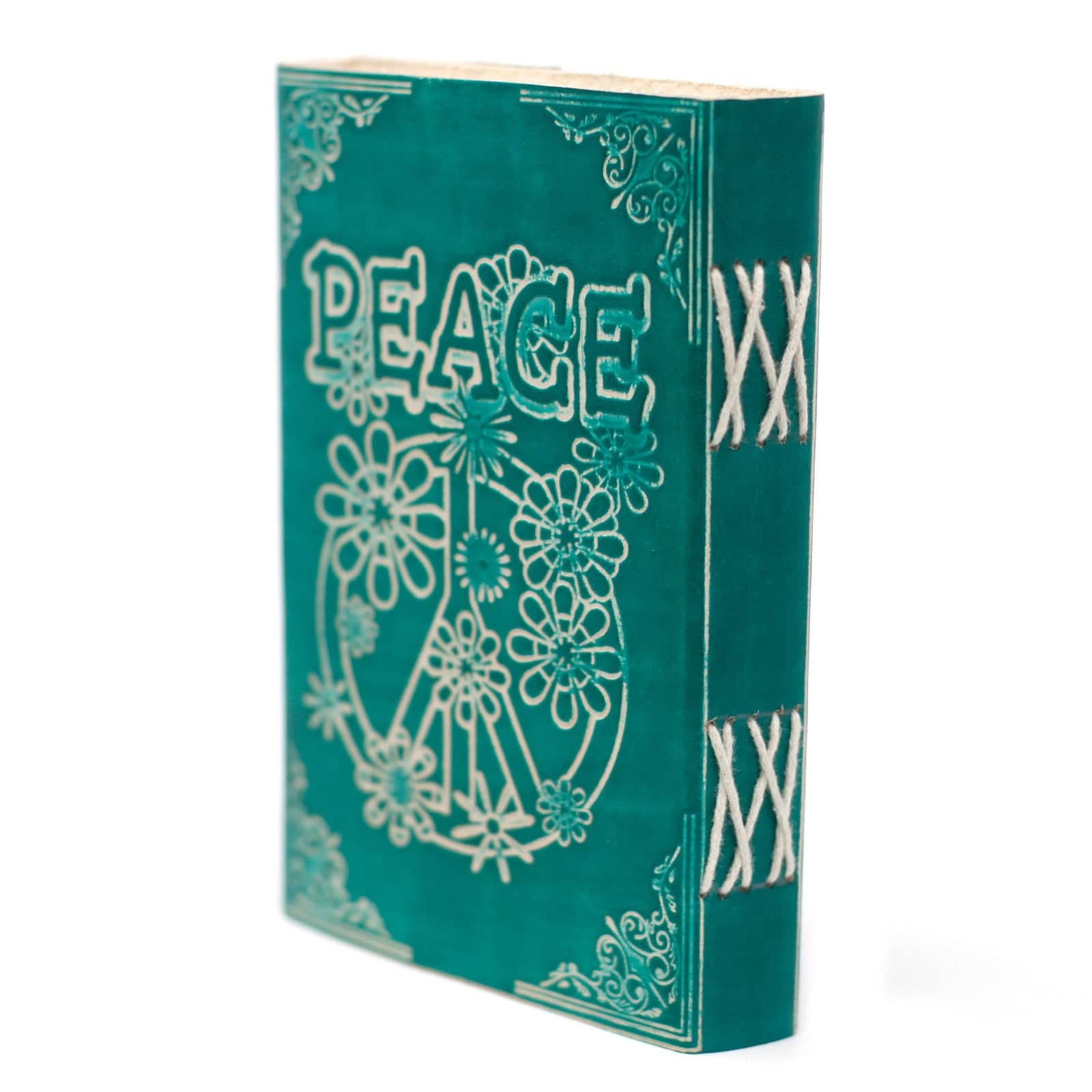 Leather Notebook with Lock – Green Peace