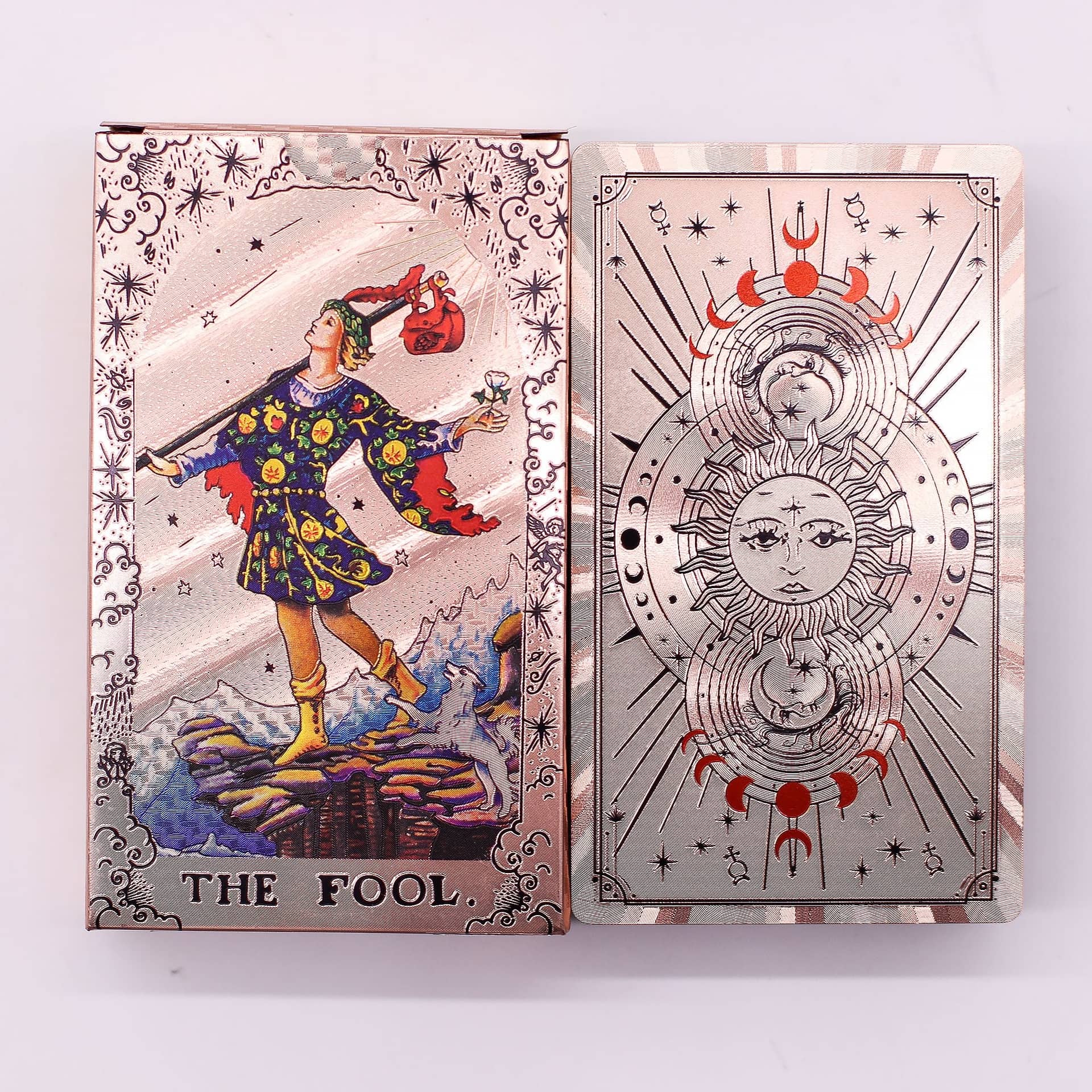 Rose Gold Foil Tarot – Moon Phase