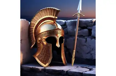 Helmet and Spear