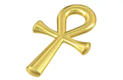 gold ankh symbol