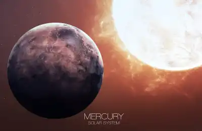 Image of Mercury and the Sun.