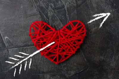 A heart with an arrow through it