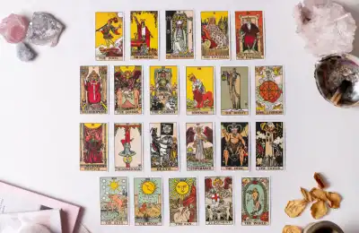 Image of a tarot card spread.
