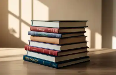 Image of a stack of psychology books.