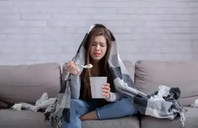 sad girl eating an ice cream