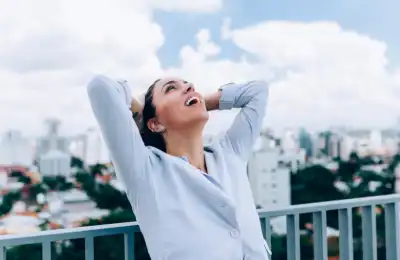 Image of someone looking relieved.