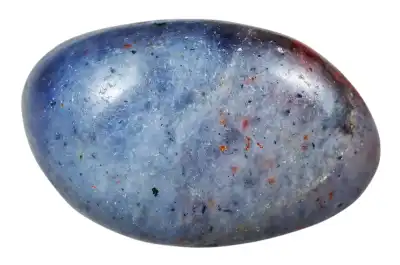 A piece of Iolite on a white background