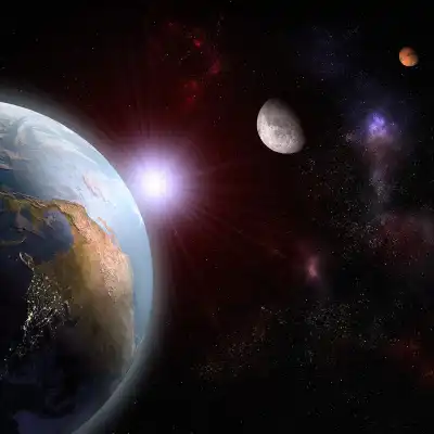 View of planets from earth.