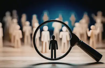 Individuality person under microscope