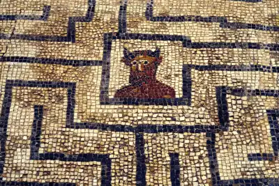 Mosaic art of the Minotaur