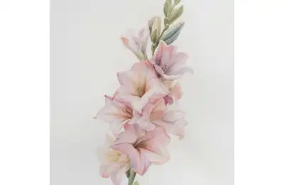 August birth flower Gladiolus artwork