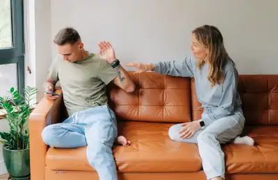 Image of a couple arguing.