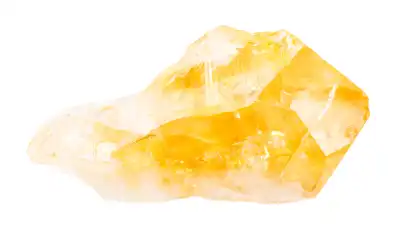 citrine crystal white background