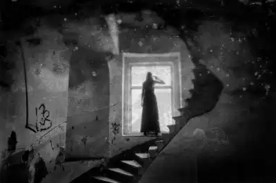 A ghostly figure in a window