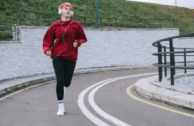 woman jogging outside