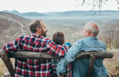 Image of men through the generations.