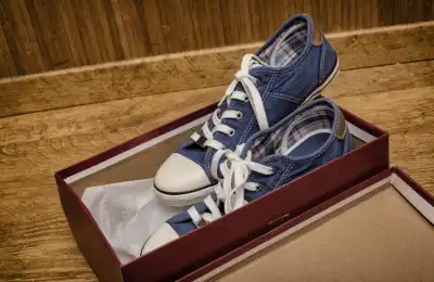 New shoes on the table