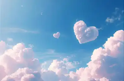 love heart clouds heaven