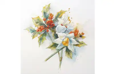 december birth flower tattoo idea