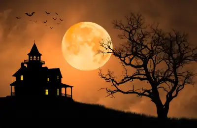 Image of a haunted house.