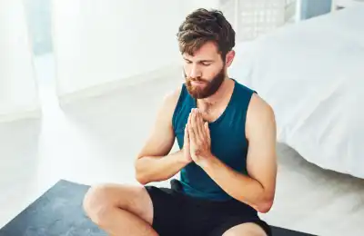 Image of someone practising yoga.