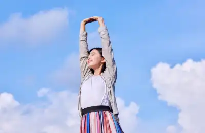 Image of someone stretching outdoors.