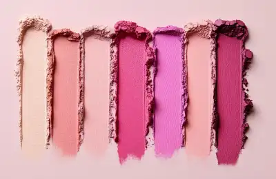 Shades of pink.