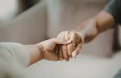 two hands holding