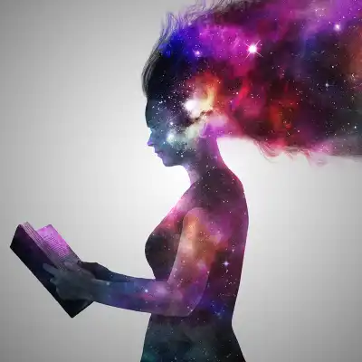 Woman unlocking her Akashic Records.